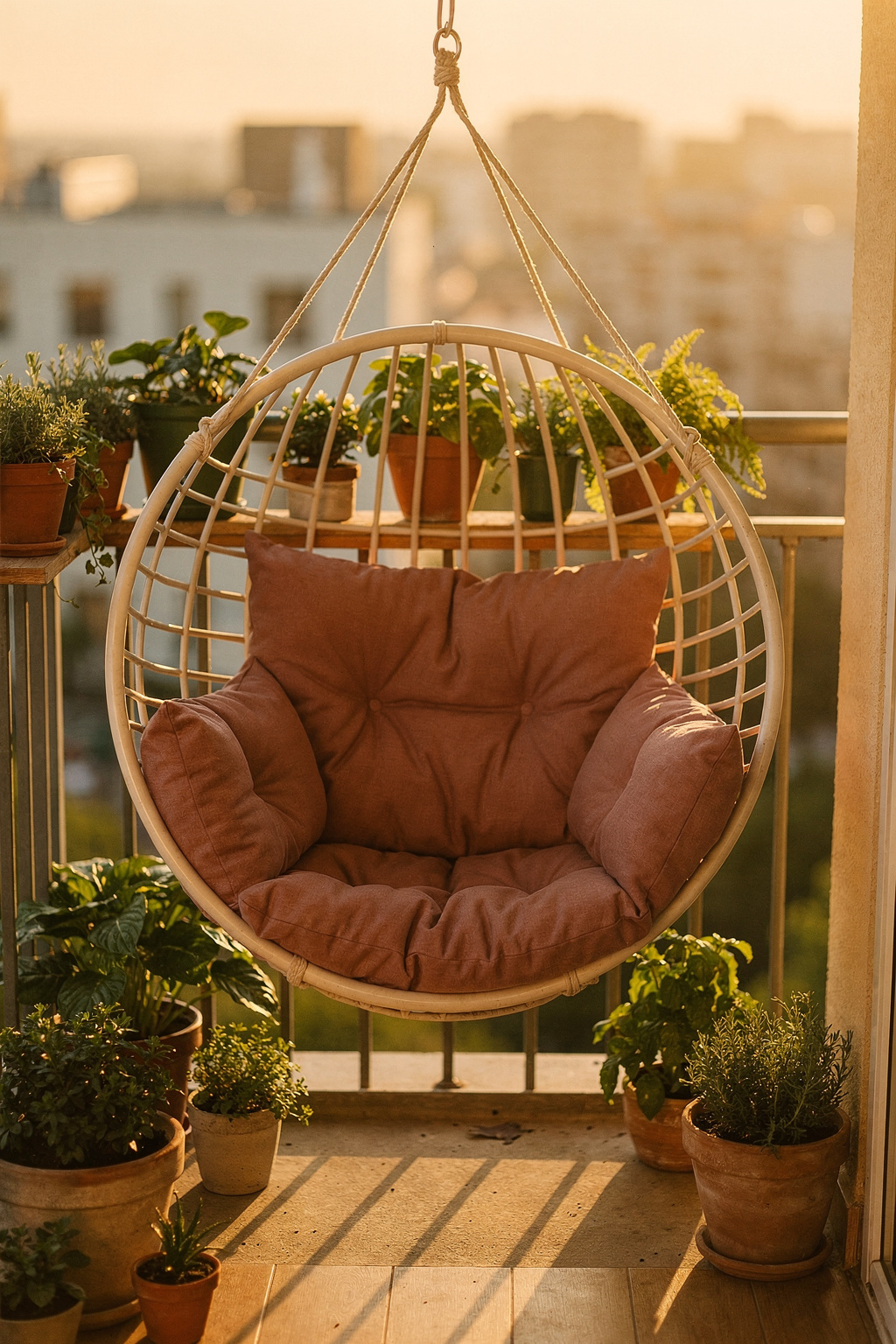 Hängesessel für den kleinen Balkon