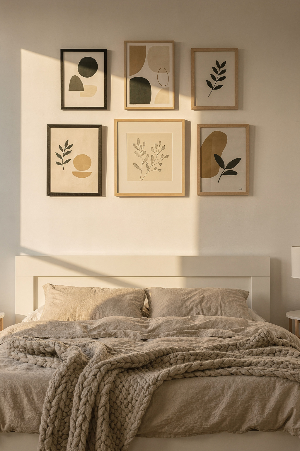 Bilderwand über dem Bett selber machen
