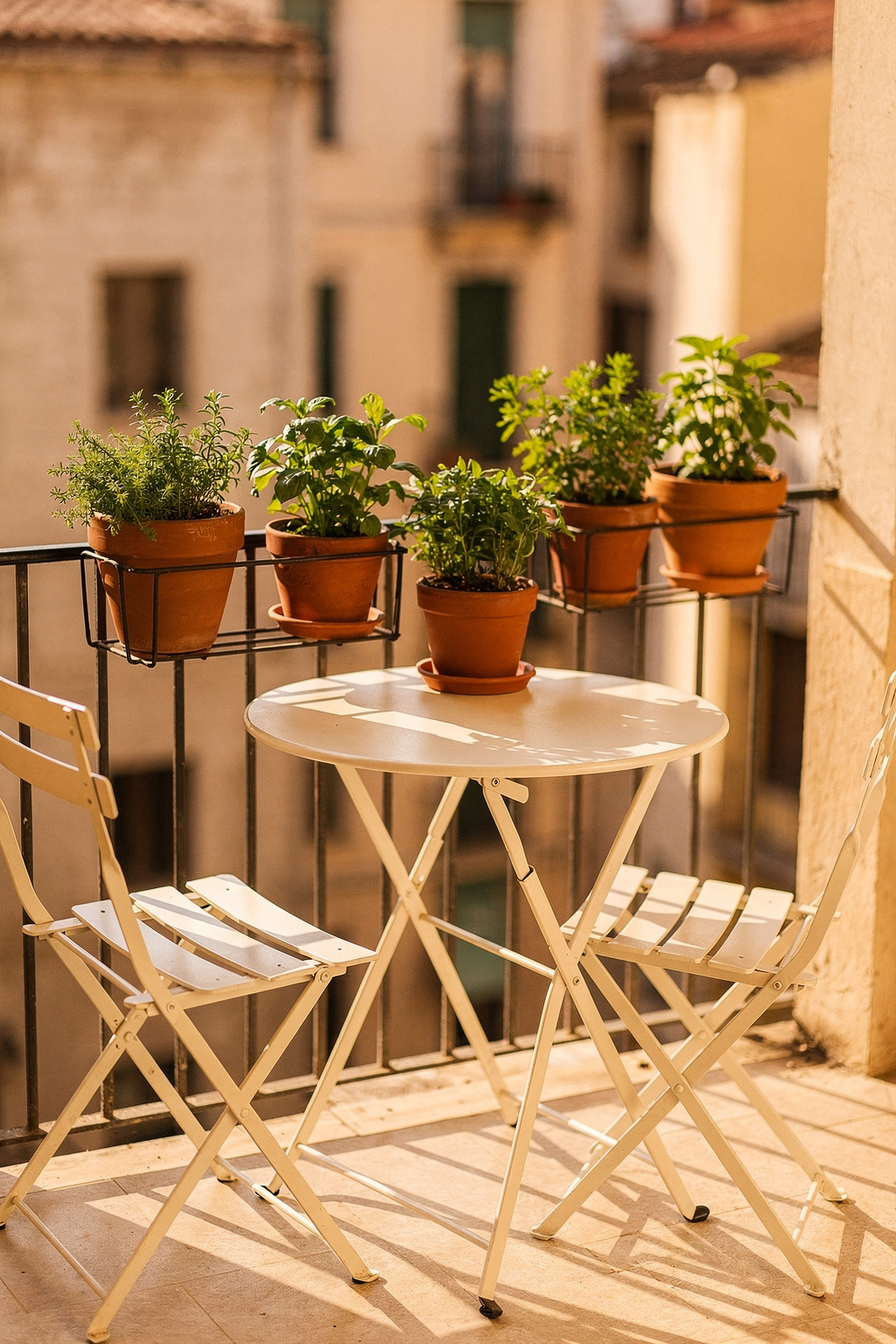 Kleiner Tisch für jeden Balkon