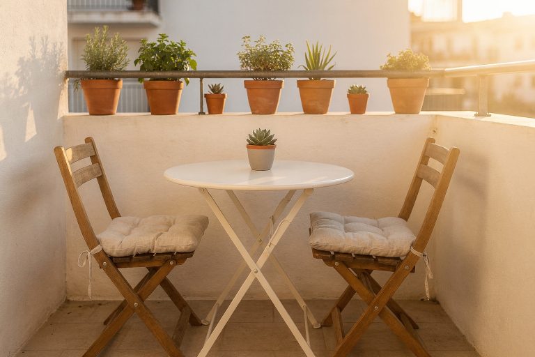 Kleiner Tisch für den Balkon: 12 Ideen für deine erste Wohnung