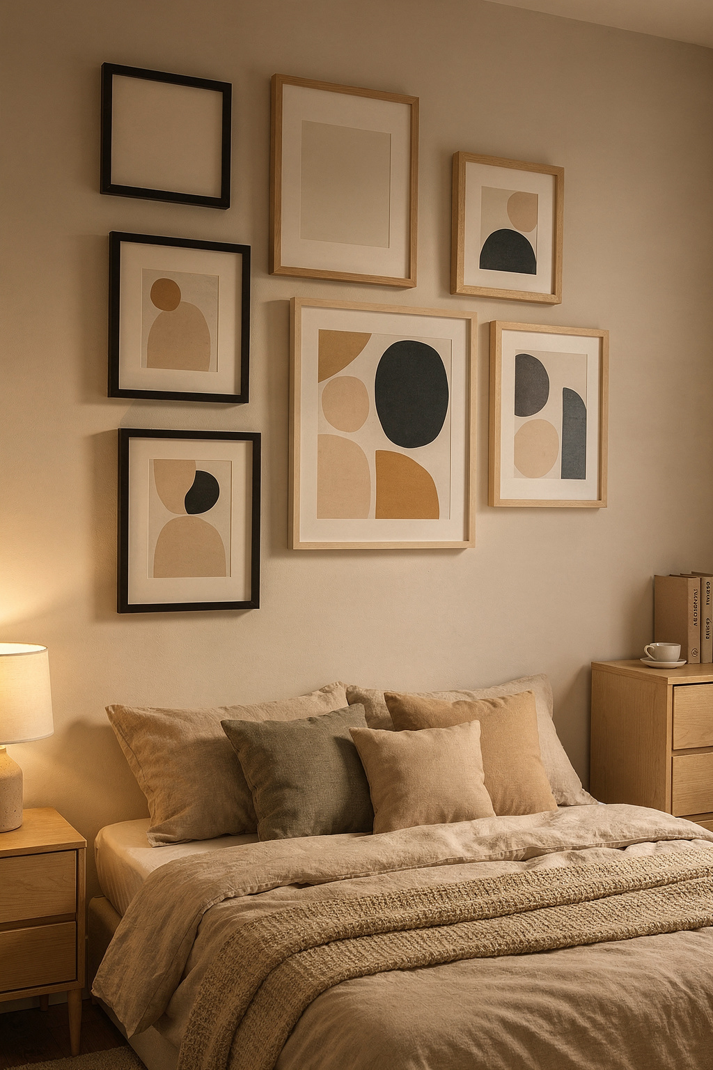 Schlafzimmer Wand kreativ dekorieren