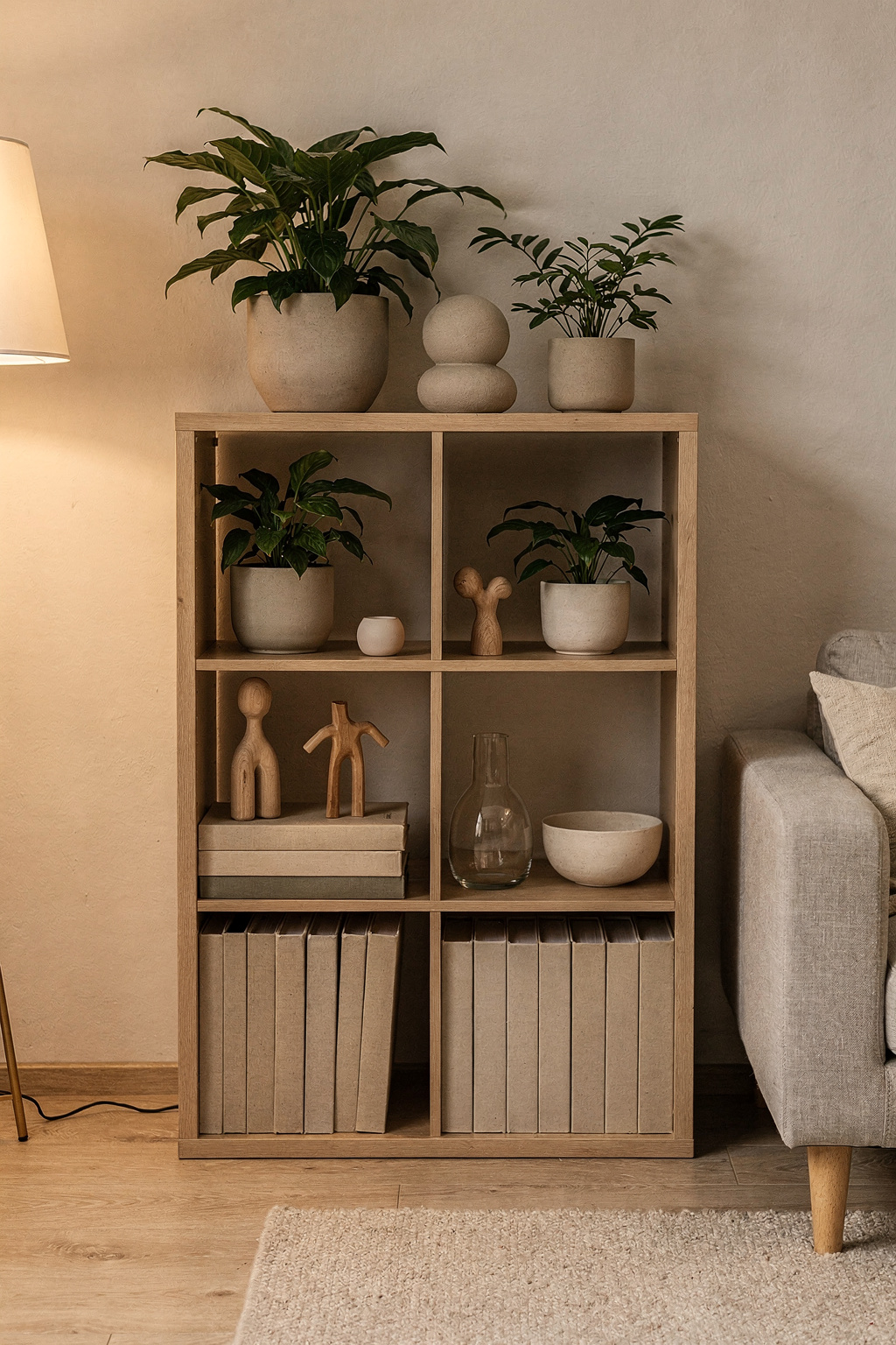 Regal im Wohnzimmer stylish dekorieren