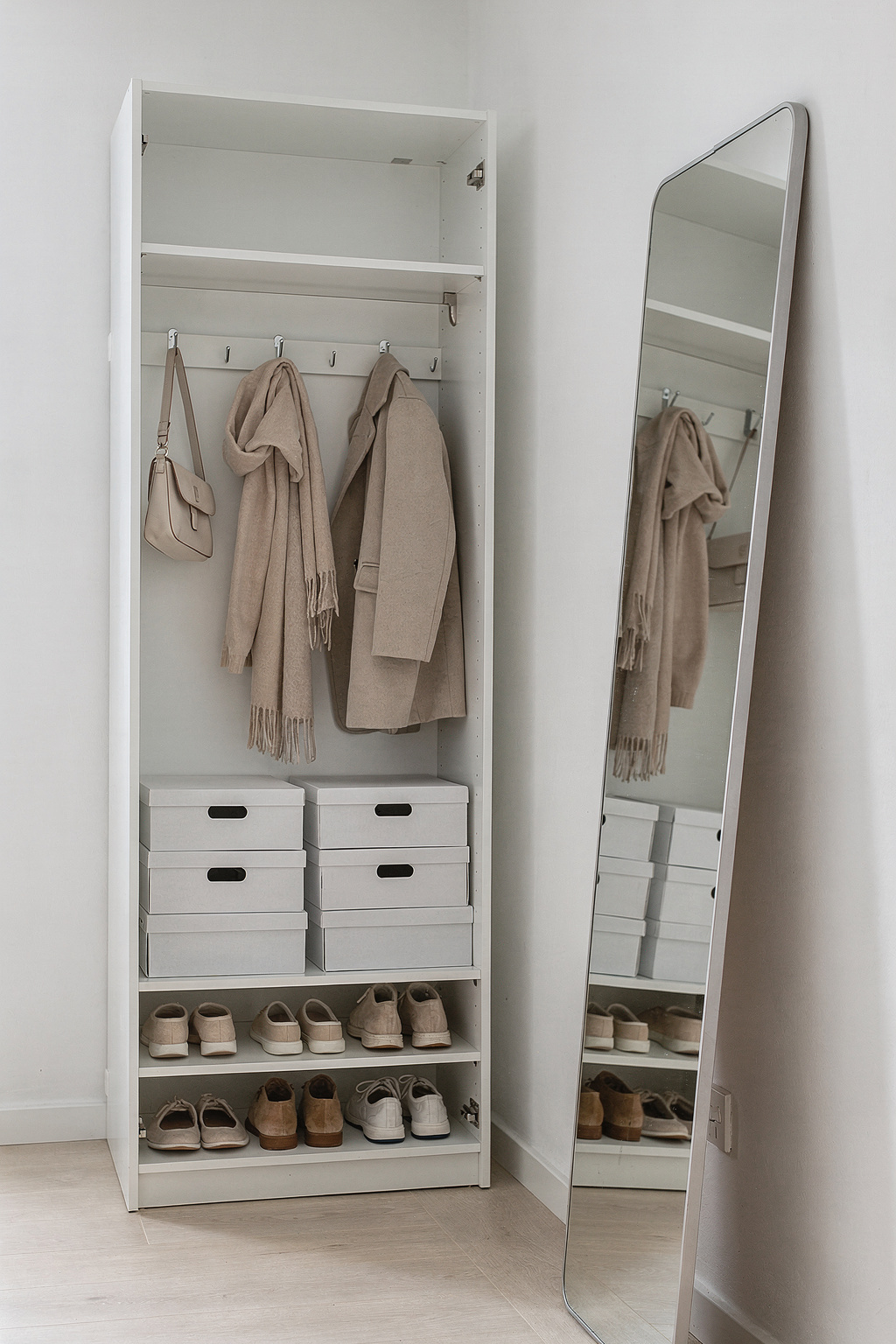 PAX Garderobe ohne Türen stylen