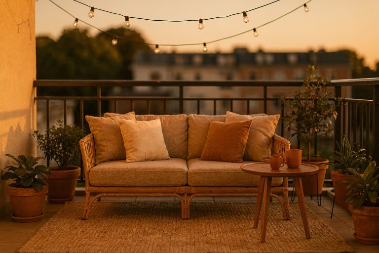 Kleine Balkon Lounge einrichten: 12 Ideen für deine erste Wohnung