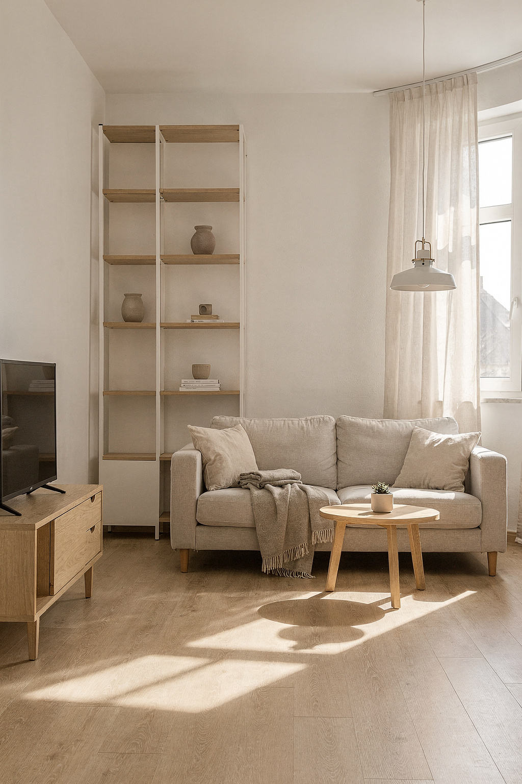 Ein helles 40 qm Apartment mit IKEA Möbeln, kleiner Sitzecke und Scandinavian Design.