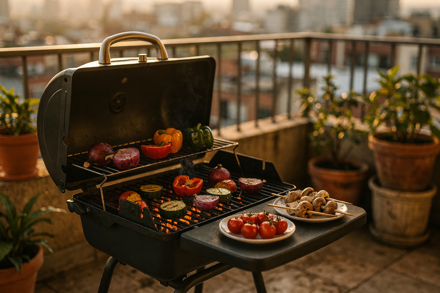 Kleiner Holzkohlegrill für den Balkon: So grillst du richtig