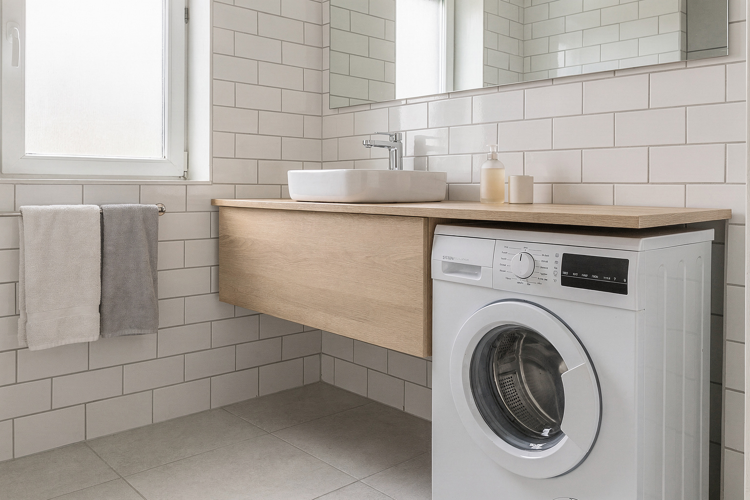 Kleines Bad mit Waschmaschine einrichten: 12 clevere Ideen
