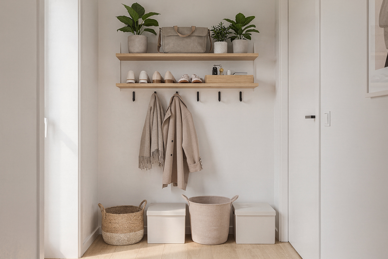 Regal im Flur: 12 Ideen für die erste Wohnung