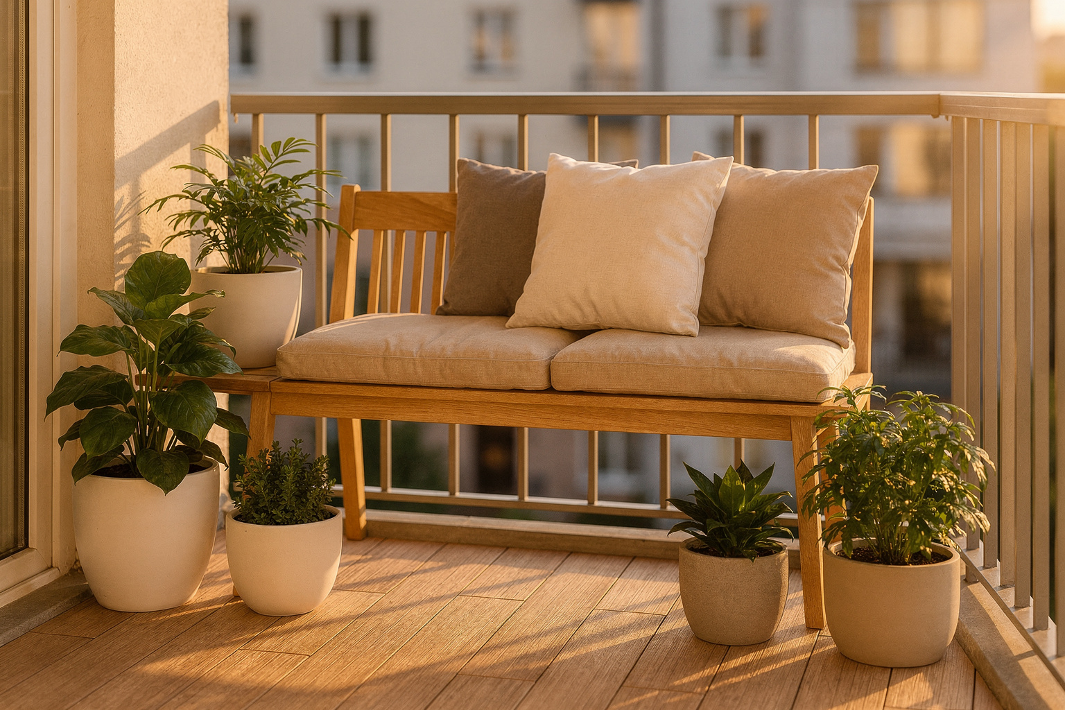 Kleine Bänke für den Balkon: 6 Ideen für wenig Platz
