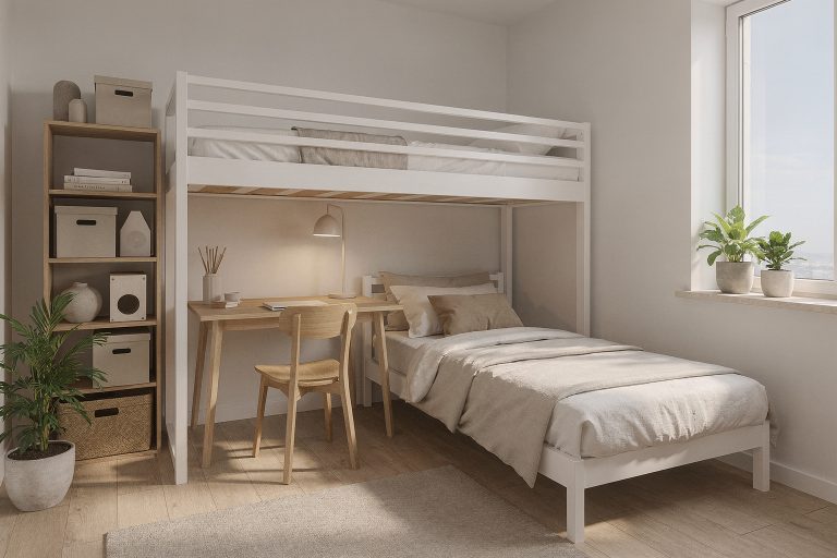 Kleines Schlafzimmer mit Büro einrichten: 7 clevere Ideen