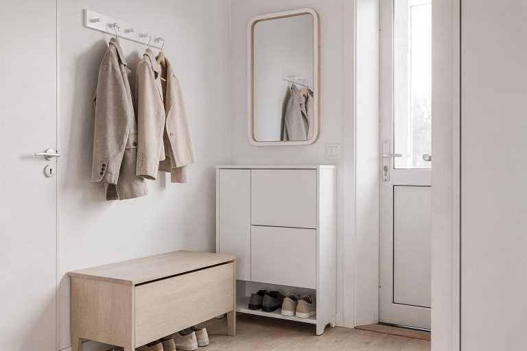 Schmale Garderobe im Flur: 8 Ideen für wenig Platz