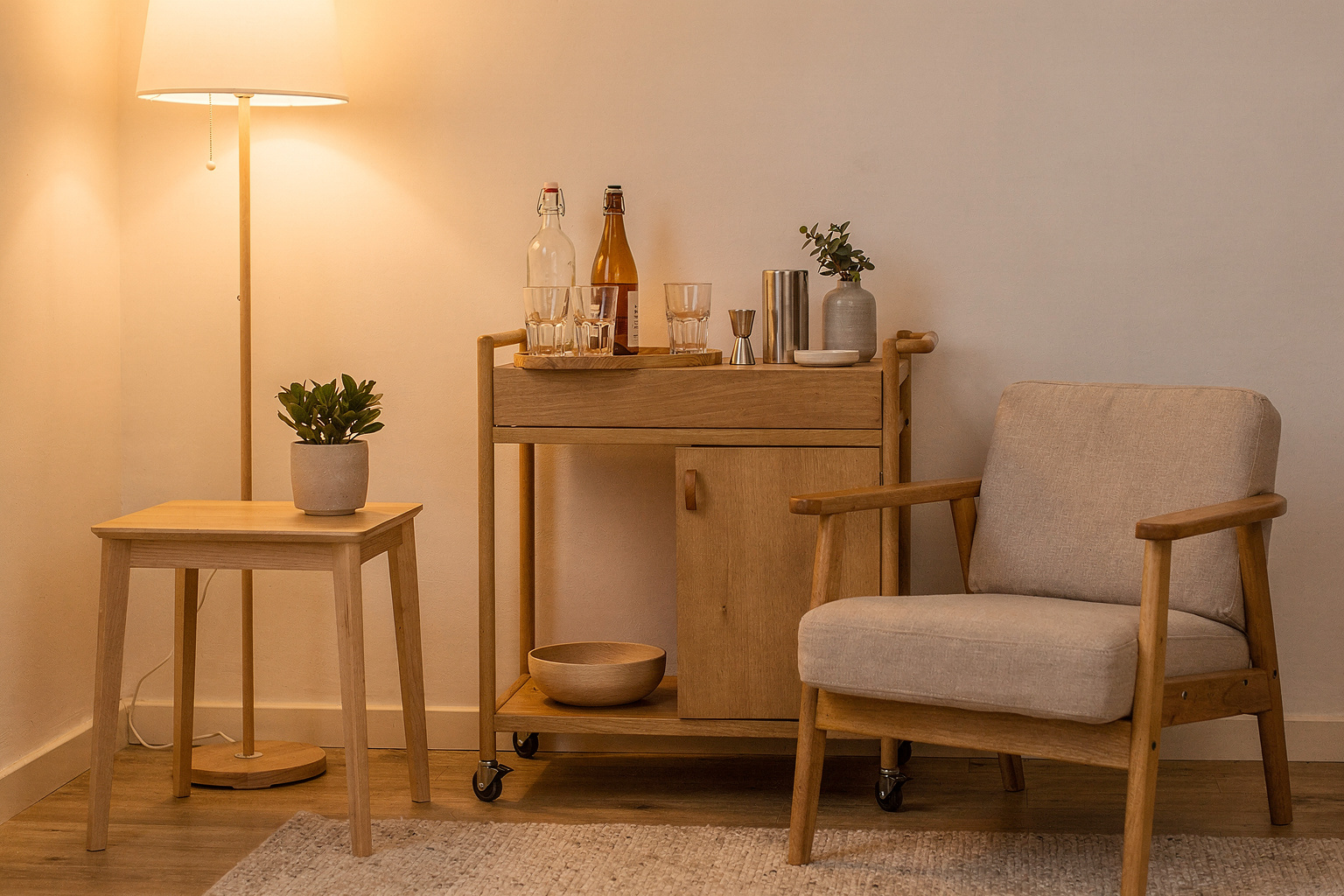 Kleine Bar fürs Wohnzimmer: 8 Ideen für deine erste Wohnung