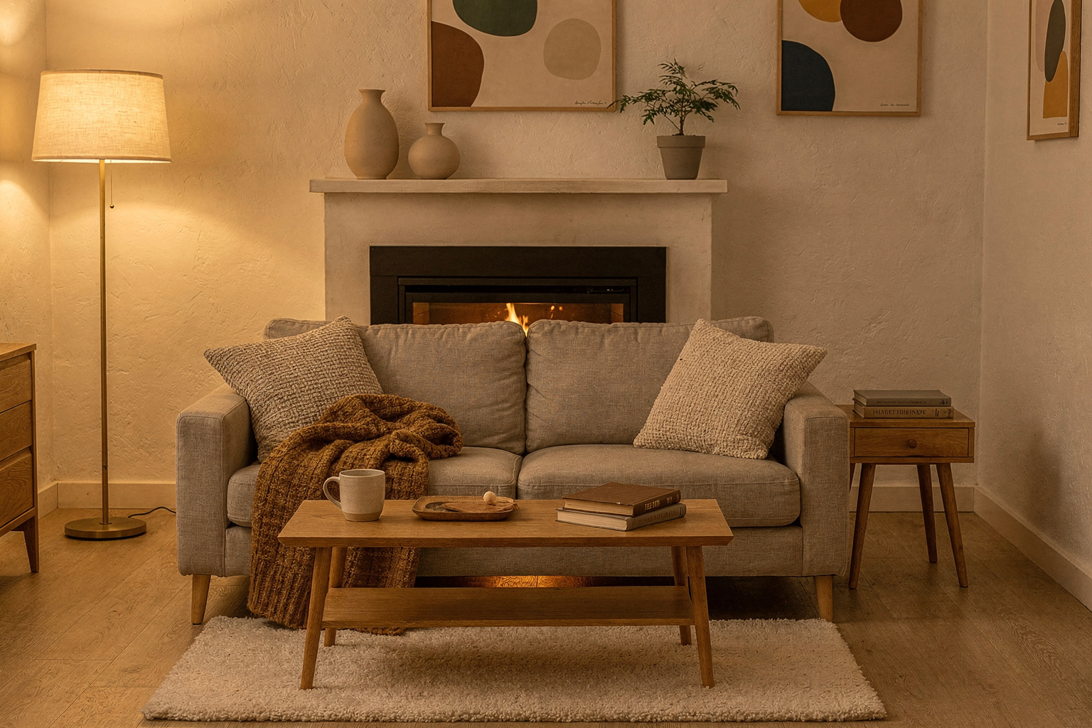 Kleines Wohnzimmer mit Kamin: 7 Einrichtungsideen