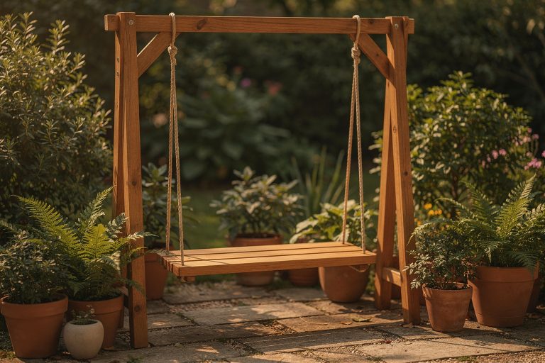 Schaukel für kleinen Garten: 7 platzsparende Ideen